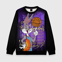 Свитшот детский Багз Банни - Looney Tunes, цвет: 3D-черный