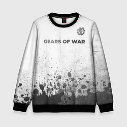 Свитшот детский Gears of War - white gradient посередине, цвет: 3D-черный