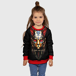 Свитшот детский Все дуреют с этих киборгов, цвет: 3D-красный — фото 2