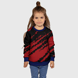 Свитшот детский The color is red and black, цвет: 3D-синий — фото 2