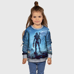 Свитшот детский Mass Effect - ai art fantasy, цвет: 3D-меланж — фото 2