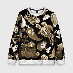 Свитшот детский Растения против зомби в бежевом цвете, цвет: 3D-белый