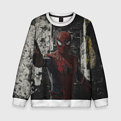 Свитшот детский Spider man night, цвет: 3D-белый