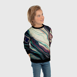 Свитшот детский Абстракция тёмные краски с текстурой, цвет: 3D-черный — фото 2