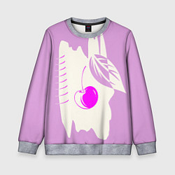 Свитшот детский Вишневый коллаж, цвет: 3D-меланж