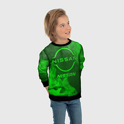 Свитшот детский Nissan - green gradient, цвет: 3D-черный — фото 2