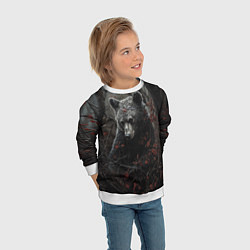 Свитшот детский Бурый мишка в дремучем лесу, цвет: 3D-белый — фото 2