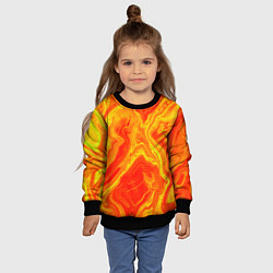 Свитшот детский Огненный жёлто-красный, цвет: 3D-черный — фото 2