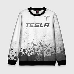 Свитшот детский Tesla - white gradient посередине, цвет: 3D-черный