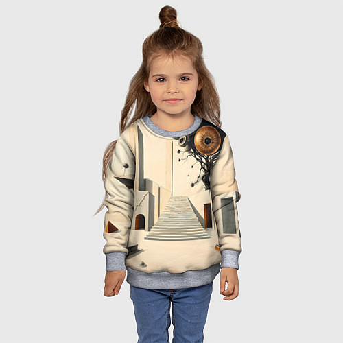 Детский свитшот Архитектурный сюр / 3D-Меланж – фото 4