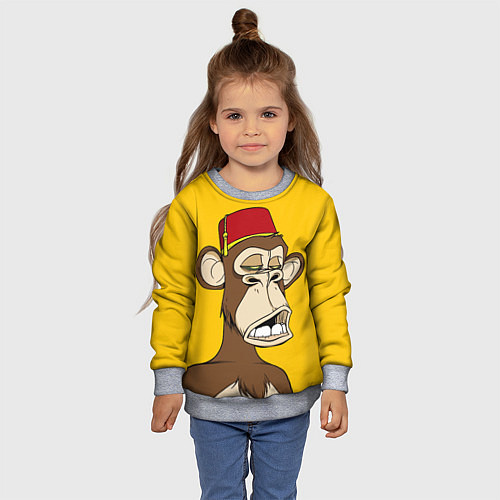 Детский свитшот NFT ape monkey / 3D-Меланж – фото 4