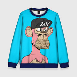 Свитшот детский NFT pink ape, цвет: 3D-синий