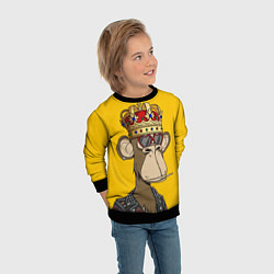 Свитшот детский NFT ape king, цвет: 3D-черный — фото 2