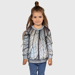 Свитшот детский Прожилки растения, цвет: 3D-меланж — фото 2
