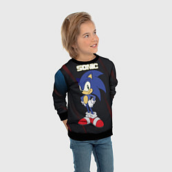 Свитшот детский Sonic, цвет: 3D-черный — фото 2