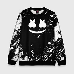 Свитшот детский Marshmello брызги красок, цвет: 3D-черный