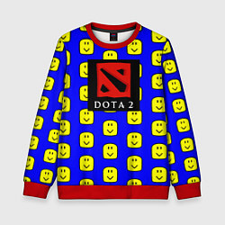 Свитшот детский Dota smile pattern, цвет: 3D-красный