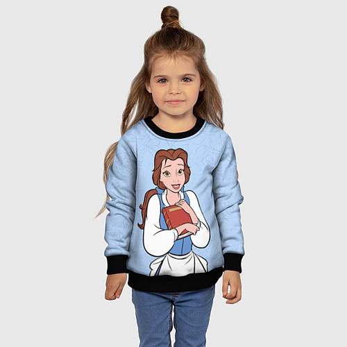 Детский свитшот Beautiful Belle - big pictures / 3D-Черный – фото 4