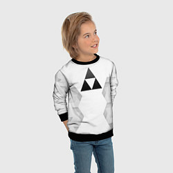 Свитшот детский Zelda white poly, цвет: 3D-черный — фото 2