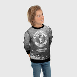 Свитшот детский Manchester United - grey gradient, цвет: 3D-черный — фото 2