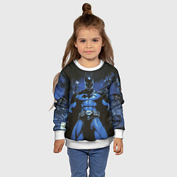 Свитшот детский Бэтмен синий город, цвет: 3D-белый — фото 2
