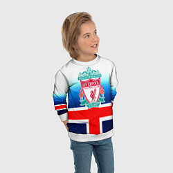 Свитшот детский Liverpool Англия, цвет: 3D-белый — фото 2