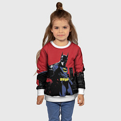 Свитшот детский Бэтмен показывает класс, цвет: 3D-белый — фото 2