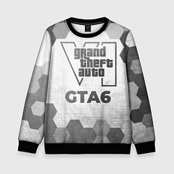 Свитшот детский GTA6 - white gradient, цвет: 3D-черный