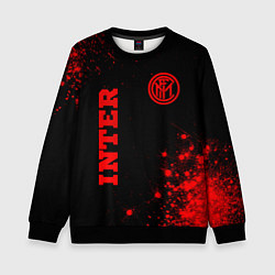 Свитшот детский Inter - red gradient вертикально, цвет: 3D-черный