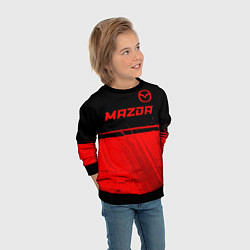 Свитшот детский Mazda - red gradient посередине, цвет: 3D-черный — фото 2