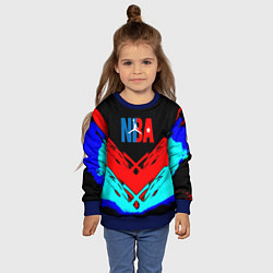 Свитшот детский NBA краски геометрия, цвет: 3D-синий — фото 2