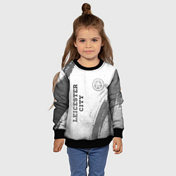 Свитшот детский Leicester City - white gradient вертикально, цвет: 3D-черный — фото 2
