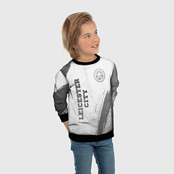 Свитшот детский Leicester City - white gradient вертикально, цвет: 3D-черный — фото 2
