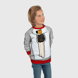 Свитшот детский Чиловый парень - свидетель мем, цвет: 3D-красный — фото 2