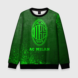 Свитшот детский AC Milan - green gradient, цвет: 3D-черный