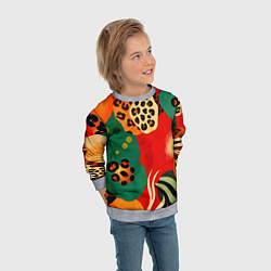 Свитшот детский Анималистичный африканский паттерн, цвет: 3D-меланж — фото 2