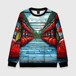 Свитшот детский Зал Муай Тай, цвет: 3D-черный