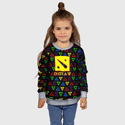 Свитшот детский Dota pattern witcher, цвет: 3D-меланж — фото 2