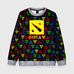 Свитшот детский Dota pattern witcher, цвет: 3D-меланж