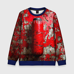Свитшот детский Красная боксерская груша, цвет: 3D-синий