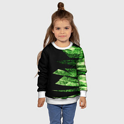 Свитшот детский Color green black, цвет: 3D-белый — фото 2