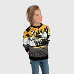 Свитшот детский Дрифт БМВ в стиле комикса, цвет: 3D-черный — фото 2