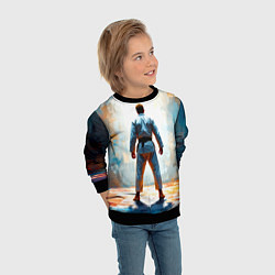 Свитшот детский Дзюдоист, цвет: 3D-черный — фото 2