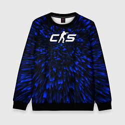 Свитшот детский Counter-Strike 2 blue energy, цвет: 3D-черный