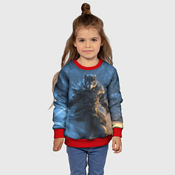 Свитшот детский Волк и молния, цвет: 3D-красный — фото 2