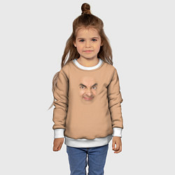 Свитшот детский Лицо мистера Бина, цвет: 3D-белый — фото 2