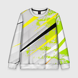 Свитшот детский Color white light green, цвет: 3D-белый