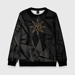 Свитшот детский Dark Souls golden poly, цвет: 3D-черный