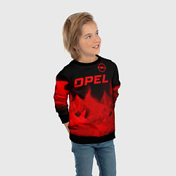 Свитшот детский Opel - red gradient посередине, цвет: 3D-черный — фото 2