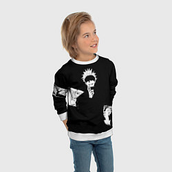 Свитшот детский Сатору годжо битва, цвет: 3D-белый — фото 2